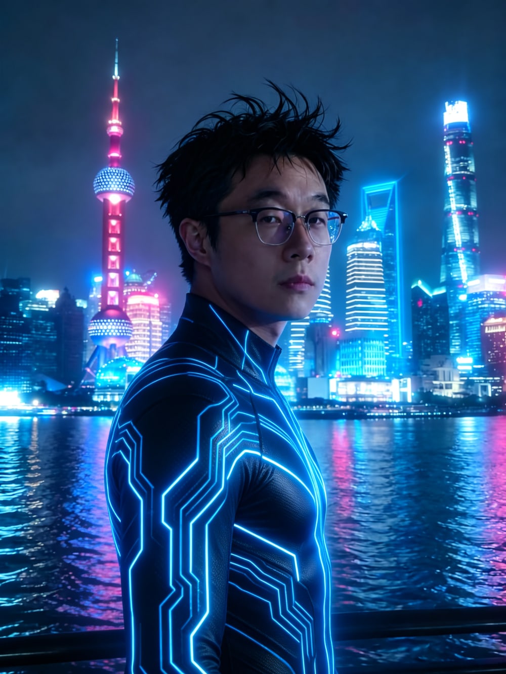 Sun Xin, future-Shanghai cyber-suit version